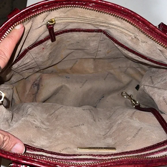 Brahmin croco purse Red Asher shoulder bag